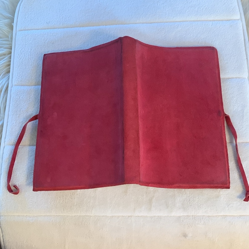 Suede book cover for novel or journal